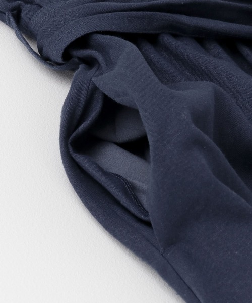 URBAN RESEARCH Sonny Label（アーバンリサーチサニーレーベル）の「スクエアネックリネンワンピース（ワンピース・レディース・ネイビー/オフホワイト/スミクロ・FREE）」の10枚目の写真