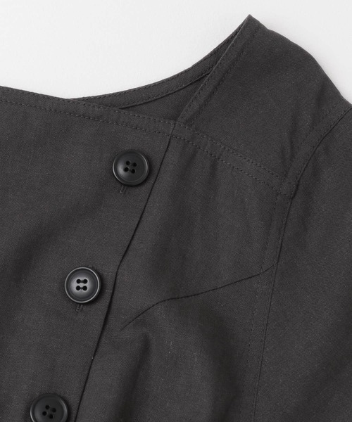 URBAN RESEARCH Sonny Label（アーバンリサーチサニーレーベル）の「スクエアネックリネンワンピース（ワンピース・レディース・ネイビー/オフホワイト/スミクロ・FREE）」の15枚目の写真