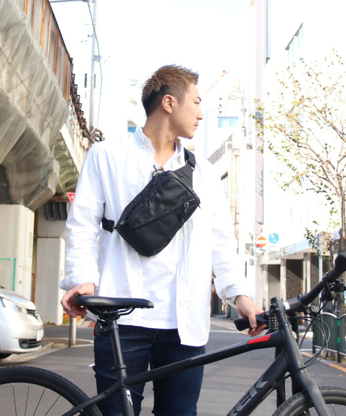 RAW.C(ロークリエイト)の「FUNCTIONAL/ファンクショナル ボディバッグ HEATHER NYLON BODY BAG 撥水 RCB-005TI(ボディバッグ/ウエストポーチ・メンズ・ブラック×グレー/ブラック/グレー/ブルー系その他/ブラック×レッド/ブラック×ブラック/ネイビー/ブルー系その他2・FREE)」の3枚目の写真