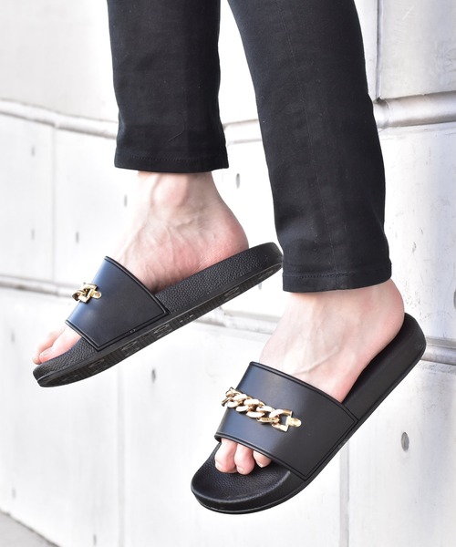 pablo vinci シャワーサンダル ブラック Leather shower sandals – Pablo vinci