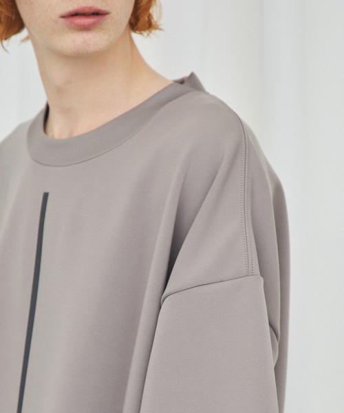 UNITED TOKYO（ユナイテッドトウキョウ）の「ラインプリントオーバーサイズTEE（Tシャツ/カットソー・メンズ・ホワイト/ブラック/ベージュ・1）」の21枚目の写真