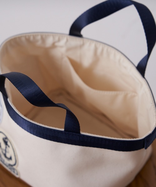 BEARDSLEY（ビアズリー）の「ワッペンミニバック（トートバッグ・レディース・インディゴブルー/アイボリー・FREE）」の10枚目の写真
