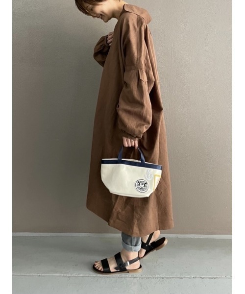 BEARDSLEY（ビアズリー）の「ワッペンミニバック（トートバッグ・レディース・インディゴブルー/アイボリー・FREE）」の6枚目の写真