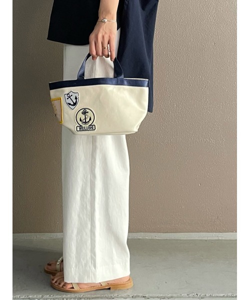 BEARDSLEY（ビアズリー）の「ワッペンミニバック（トートバッグ・レディース・インディゴブルー/アイボリー・FREE）」の19枚目の写真