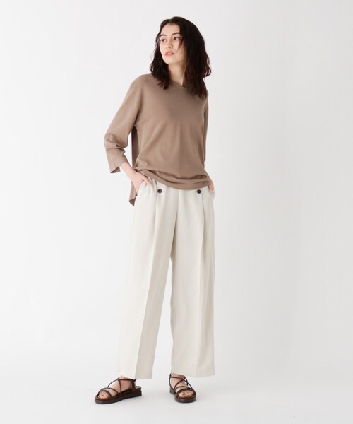 OPAQUE.CLIP（オペークドットクリップ）の「◆杢カルゼ マリンパンツ【WEB限定サイズ】（その他パンツ・レディース・ネイビー/グレー/オリーブ・40/38/42/36/34）」の4枚目の写真