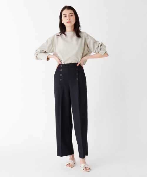 OPAQUE.CLIP（オペークドットクリップ）の「◆杢カルゼ マリンパンツ【WEB限定サイズ】（その他パンツ・レディース・ネイビー/グレー/オリーブ・40/38/42/36/34）」の11枚目の写真