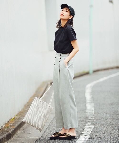 OPAQUE.CLIP（オペークドットクリップ）の「◆杢カルゼ マリンパンツ【WEB限定サイズ】（その他パンツ・レディース・ネイビー/グレー/オリーブ・40/38/42/36/34）」の14枚目の写真