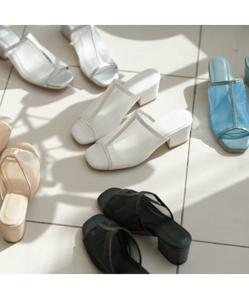 KOBE LETTUCE（コウベレタス）の「センターシームシアーサンダル（サンダル・レディース・ホワイト/ベージュ/ブラック/ブルー/シルバー・S/LL/M/L）」の8枚目の写真