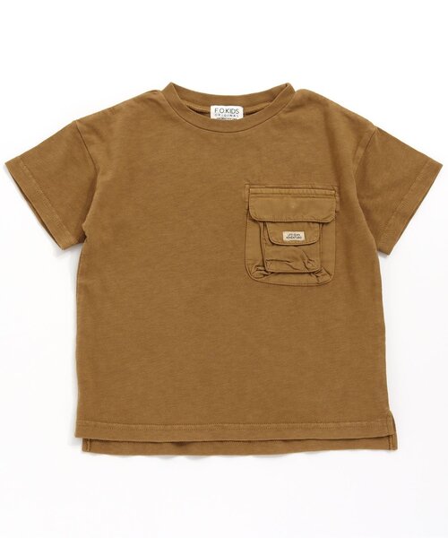 F.O.KIDS(エフオーキッズ)の「製品染めポケットTシャツ(Tシャツ/カットソー・キッズ・レッド/ネイビー/ベージュ/チャコール/ブラウン/グリーン・95/100/120/90/140/80/110/130)」の3枚目の写真
