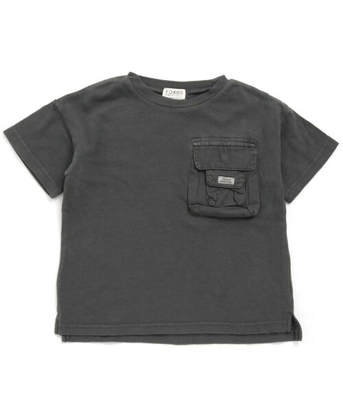 F.O.KIDS(エフオーキッズ)の「製品染めポケットTシャツ(Tシャツ/カットソー・キッズ・レッド/ネイビー/ベージュ/チャコール/ブラウン/グリーン・95/100/120/90/140/80/110/130)」の2枚目の写真