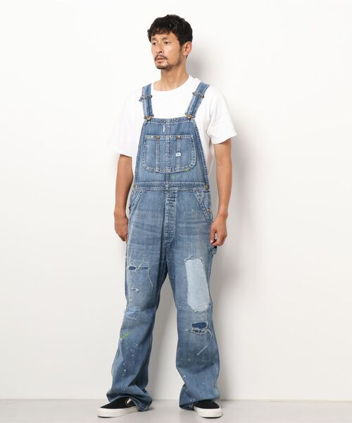 Lee（リー）の「Lee/リー　DUNGAREES オーバーオール クラッシュデニム　サロペット（サロペット/オーバーオール・メンズ・ライトインディゴブルー/ブルー系その他・SMALL/MEDIUM/LARGE/X-LARGE/X-SMALL）」の21枚目の写真