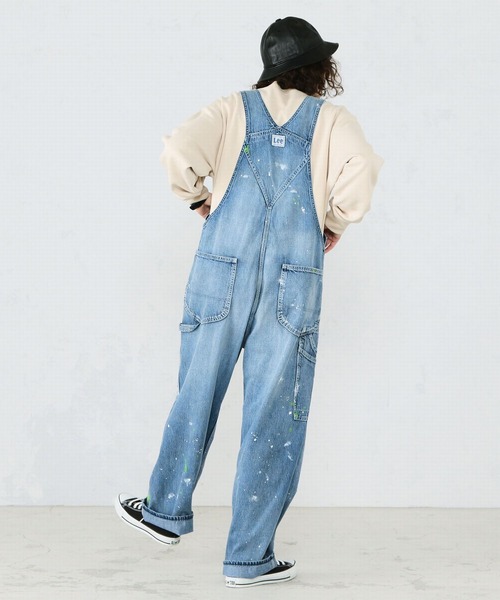 Lee（リー）の「Lee/リー　DUNGAREES オーバーオール クラッシュデニム　サロペット（サロペット/オーバーオール・メンズ・ライトインディゴブルー/ブルー系その他・SMALL/MEDIUM/LARGE/X-LARGE/X-SMALL）」の6枚目の写真