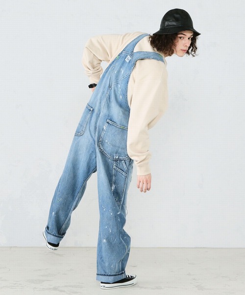 Lee（リー）の「Lee/リー　DUNGAREES オーバーオール クラッシュデニム　サロペット（サロペット/オーバーオール・メンズ・ライトインディゴブルー/ブルー系その他・SMALL/MEDIUM/LARGE/X-LARGE/X-SMALL）」の7枚目の写真