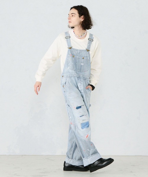 Lee（リー）の「Lee/リー　DUNGAREES オーバーオール クラッシュデニム　サロペット（サロペット/オーバーオール・メンズ・ライトインディゴブルー/ブルー系その他・SMALL/MEDIUM/LARGE/X-LARGE/X-SMALL）」の11枚目の写真