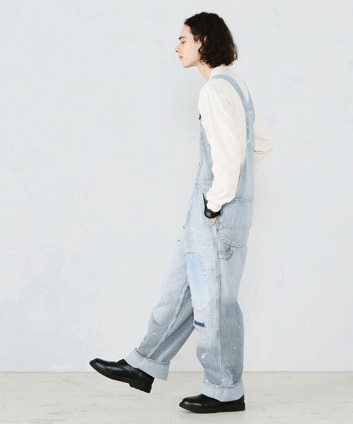 Lee（リー）の「Lee/リー　DUNGAREES オーバーオール クラッシュデニム　サロペット（サロペット/オーバーオール・メンズ・ライトインディゴブルー/ブルー系その他・SMALL/MEDIUM/LARGE/X-LARGE/X-SMALL）」の12枚目の写真