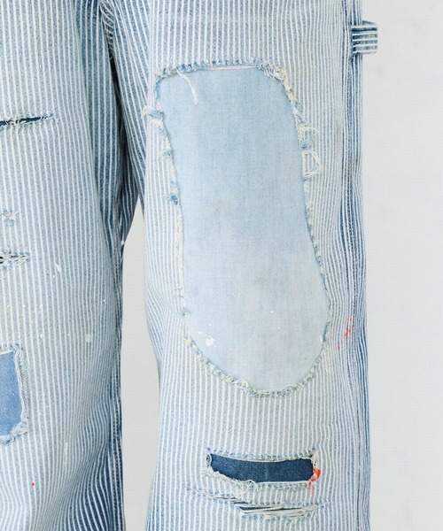 Lee（リー）の「Lee/リー　DUNGAREES オーバーオール クラッシュデニム　サロペット（サロペット/オーバーオール・メンズ・ライトインディゴブルー/ブルー系その他・SMALL/MEDIUM/LARGE/X-LARGE/X-SMALL）」の16枚目の写真