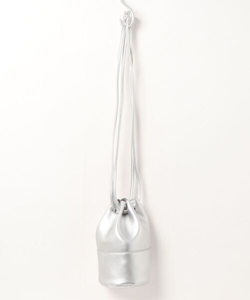 MOHI（モヒ）の「MOHI / GU-901 / バケツ型巾着ミニバッグ（ショルダーバッグ・レディース・シルバー/キャメル/ブラック/ライトベージュ・FREE）」の9枚目の写真