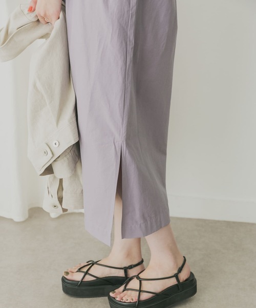 KBF+（ケービーエフプラス）の「KBF+　ウエストタックフレンチワンピース（ワンピース・レディース・ベージュ系その他/ブラック/パープル・ONE）」の9枚目の写真