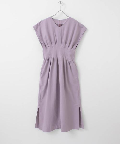 KBF+（ケービーエフプラス）の「KBF+　ウエストタックフレンチワンピース（ワンピース・レディース・ベージュ系その他/ブラック/パープル・ONE）」の20枚目の写真