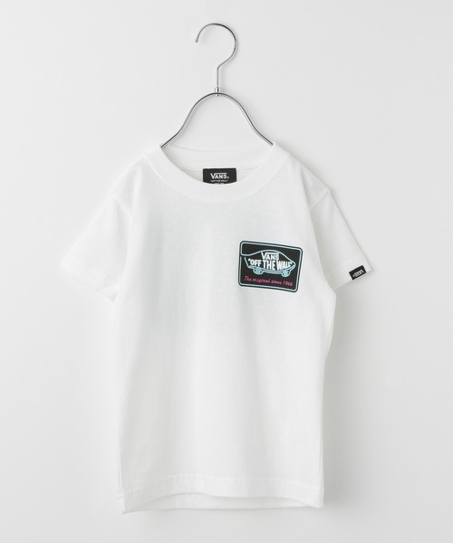 VANS（バンズ）の「【VANS(ヴァンズ)】ロゴＴ(KIDS)（Tシャツ/カットソー・キッズ・ブラック/オフホワイト/オレンジ・MEDIUM/LARGE/X-LARGE/XX-LARGE）」の4枚目の写真
