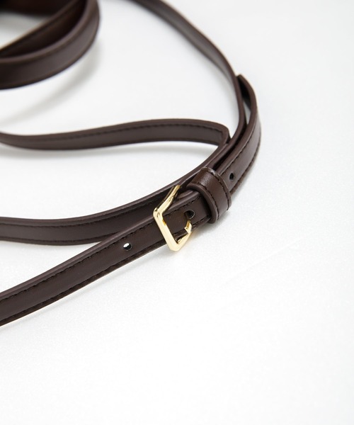 AS KNOW AS PINKY（アズノゥアズピンキー）の「パイピングジャカード縦長トート（トートバッグ・レディース・アイボリー/ブラウン系・FREE）」の18枚目の写真