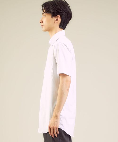 WORK TRIP OUTFITS GREEN LABEL RELAXING（ワークトリップアウトフィッツグリーンレーベル リラクシング）の「＜機能/イージーアイロン・接触冷感・ストレッチ＞WTO NY/PU スリム ボタンダウンシャツ（ビジネスシャツ・メンズ・ライトブルー/コバルトブルー/ネイビー/ロイヤルブルー・SMALL/X-LARGE/MEDIUM/LARGE）」の6枚目の写真