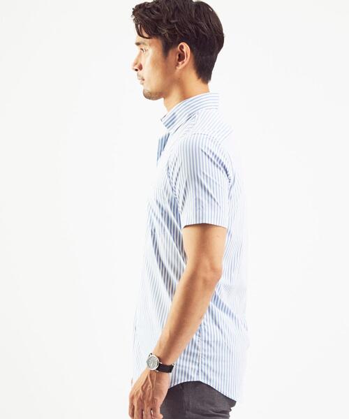 WORK TRIP OUTFITS GREEN LABEL RELAXING（ワークトリップアウトフィッツグリーンレーベル リラクシング）の「＜機能/イージーアイロン・接触冷感・ストレッチ＞WTO NY/PU スリム ボタンダウンシャツ（ビジネスシャツ・メンズ・ライトブルー/コバルトブルー/ネイビー/ロイヤルブルー・SMALL/X-LARGE/MEDIUM/LARGE）」の9枚目の写真