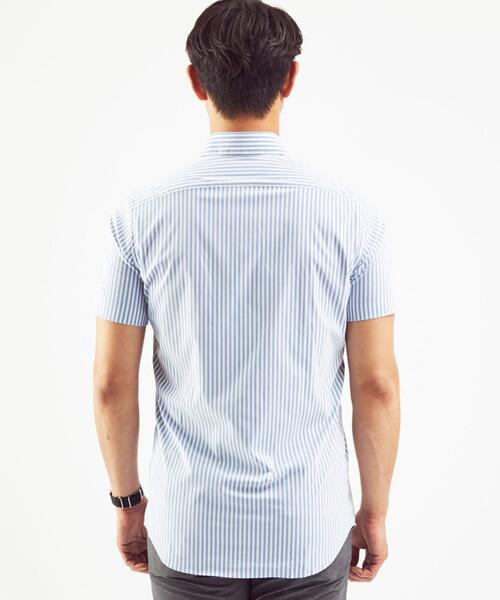 WORK TRIP OUTFITS GREEN LABEL RELAXING（ワークトリップアウトフィッツグリーンレーベル リラクシング）の「＜機能/イージーアイロン・接触冷感・ストレッチ＞WTO NY/PU スリム ボタンダウンシャツ（ビジネスシャツ・メンズ・ライトブルー/コバルトブルー/ネイビー/ロイヤルブルー・SMALL/X-LARGE/MEDIUM/LARGE）」の10枚目の写真