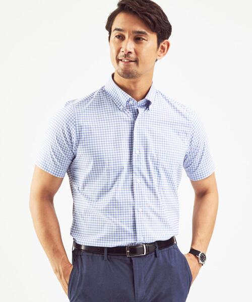 WORK TRIP OUTFITS GREEN LABEL RELAXING（ワークトリップアウトフィッツグリーンレーベル リラクシング）の「＜機能/イージーアイロン・接触冷感・ストレッチ＞WTO NY/PU スリム ボタンダウンシャツ（ビジネスシャツ・メンズ・ライトブルー/コバルトブルー/ネイビー/ロイヤルブルー・SMALL/X-LARGE/MEDIUM/LARGE）」の12枚目の写真