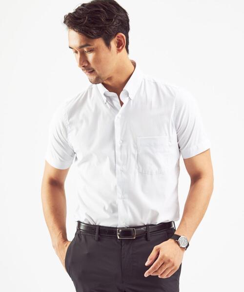 WORK TRIP OUTFITS GREEN LABEL RELAXING（ワークトリップアウトフィッツグリーンレーベル リラクシング）の「＜機能/イージーアイロン・接触冷感・ストレッチ＞WTO NY/PU スリム ボタンダウンシャツ（ビジネスシャツ・メンズ・ライトブルー/コバルトブルー/ネイビー/ロイヤルブルー・SMALL/X-LARGE/MEDIUM/LARGE）」の13枚目の写真