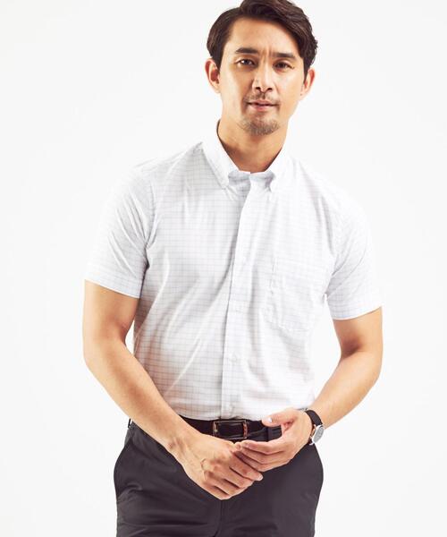 WORK TRIP OUTFITS GREEN LABEL RELAXING（ワークトリップアウトフィッツグリーンレーベル リラクシング）の「＜機能/イージーアイロン・接触冷感・ストレッチ＞WTO NY/PU スリム ボタンダウンシャツ（ビジネスシャツ・メンズ・ライトブルー/コバルトブルー/ネイビー/ロイヤルブルー・SMALL/X-LARGE/MEDIUM/LARGE）」の14枚目の写真