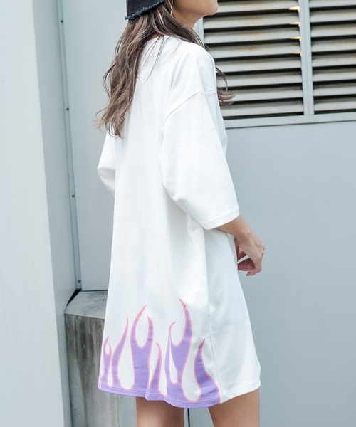 RASVOA（ラスボア）の「ファイヤーストレージＴシャツ（Tシャツ/カットソー・レディース・ブラック/サックスブルー/オフホワイト・FREE）」の2枚目の写真