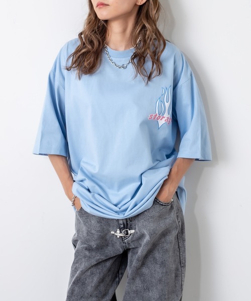 RASVOA（ラスボア）の「ファイヤーストレージＴシャツ（Tシャツ/カットソー・レディース・ブラック/サックスブルー/オフホワイト・FREE）」の19枚目の写真