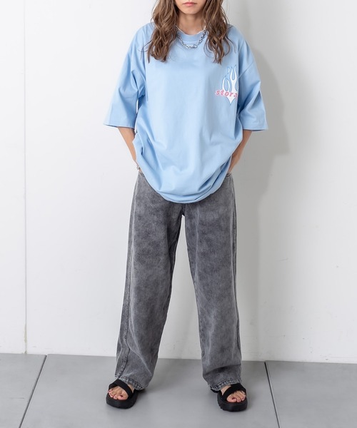 RASVOA（ラスボア）の「ファイヤーストレージＴシャツ（Tシャツ/カットソー・レディース・ブラック/サックスブルー/オフホワイト・FREE）」の22枚目の写真