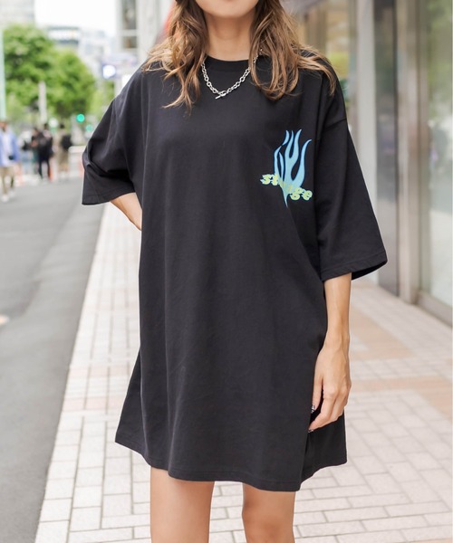 RASVOA（ラスボア）の「ファイヤーストレージＴシャツ（Tシャツ/カットソー・レディース・ブラック/サックスブルー/オフホワイト・FREE）」の10枚目の写真