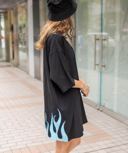 RASVOA（ラスボア）の「ファイヤーストレージＴシャツ（Tシャツ/カットソー・レディース・ブラック/サックスブルー/オフホワイト・FREE）」の11枚目の写真