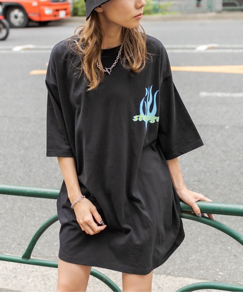 RASVOA（ラスボア）の「ファイヤーストレージＴシャツ（Tシャツ/カットソー・レディース・ブラック/サックスブルー/オフホワイト・FREE）」の7枚目の写真