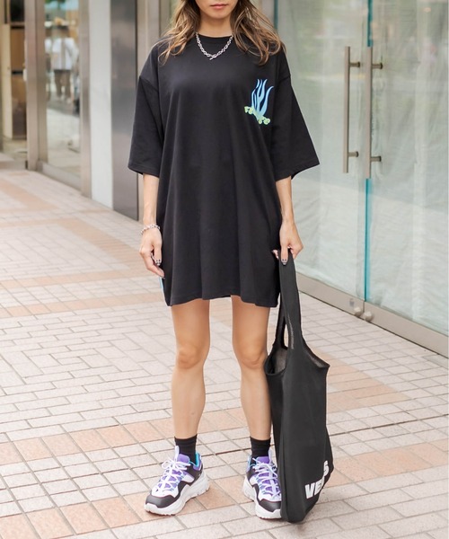 RASVOA（ラスボア）の「ファイヤーストレージＴシャツ（Tシャツ/カットソー・レディース・ブラック/サックスブルー/オフホワイト・FREE）」の14枚目の写真