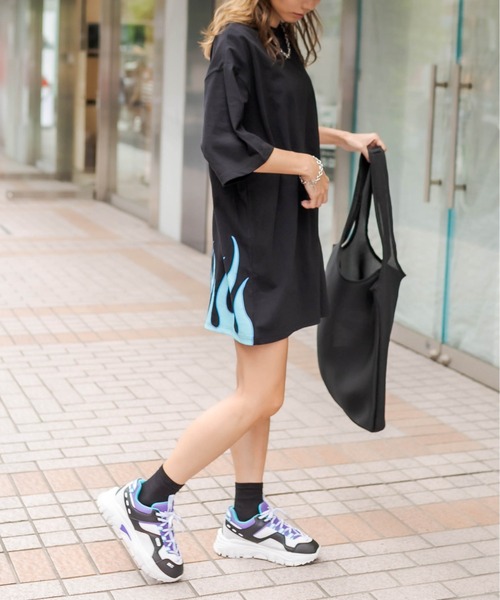 RASVOA（ラスボア）の「ファイヤーストレージＴシャツ（Tシャツ/カットソー・レディース・ブラック/サックスブルー/オフホワイト・FREE）」の16枚目の写真