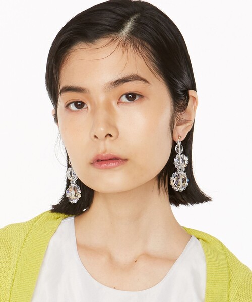 ANEVER（アンエバー）の「FLOWER BEADS KNITTING ピアス（ピアス（両耳用）・レディース・ホワイト系・F）」の6枚目の写真