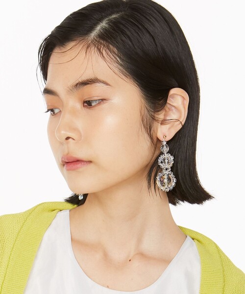 ANEVER（アンエバー）の「FLOWER BEADS KNITTING ピアス（ピアス（両耳用）・レディース・ホワイト系・F）」の7枚目の写真