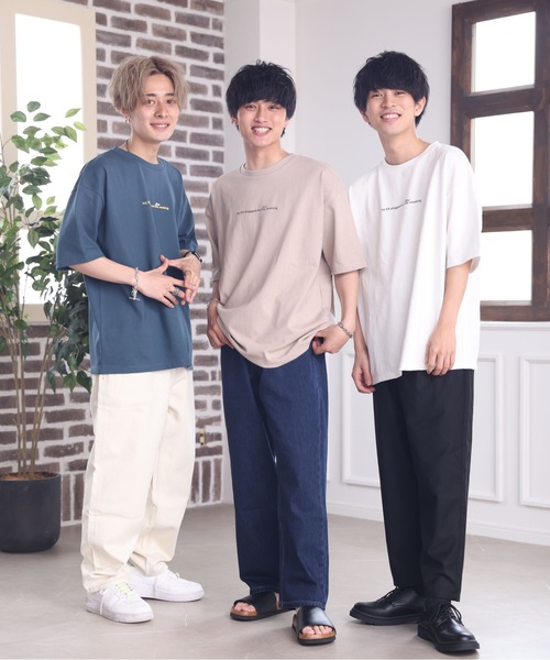 ACE SHOP（エースショップ）の「エモタバコガールプリントTシャツ【ファッション系YouTuberめんくろ。コラボ】（Tシャツ/カットソー・メンズ・ホワイト/ブルー/ベージュ・FREE）」の6枚目の写真