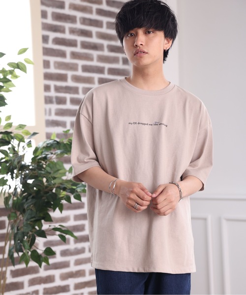 ACE SHOP（エースショップ）の「エモタバコガールプリントTシャツ【ファッション系YouTuberめんくろ。コラボ】（Tシャツ/カットソー・メンズ・ホワイト/ブルー/ベージュ・FREE）」の12枚目の写真