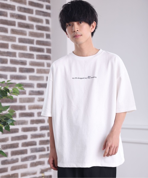 ACE SHOP（エースショップ）の「エモタバコガールプリントTシャツ【ファッション系YouTuberめんくろ。コラボ】（Tシャツ/カットソー・メンズ・ホワイト/ブルー/ベージュ・FREE）」の19枚目の写真