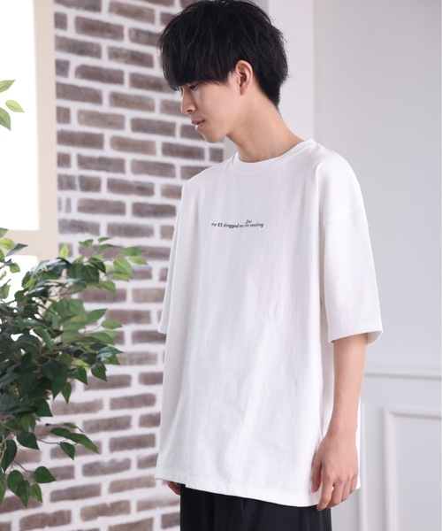 ACE SHOP（エースショップ）の「エモタバコガールプリントTシャツ【ファッション系YouTuberめんくろ。コラボ】（Tシャツ/カットソー・メンズ・ホワイト/ブルー/ベージュ・FREE）」の21枚目の写真