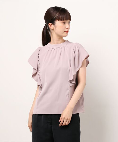 MISCH MASCH(ミッシュマッシュ)の「2WAY袖フリルブラウス(シャツ/ブラウス・レディース・ホワイト/ブラック/モカ・MEDIUM)」の6枚目の写真