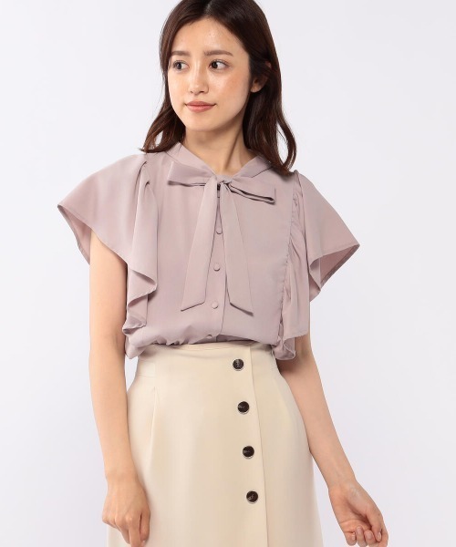 MISCH MASCH(ミッシュマッシュ)の「2WAY袖フリルブラウス(シャツ/ブラウス・レディース・ホワイト/ブラック/モカ・MEDIUM)」の3枚目の写真