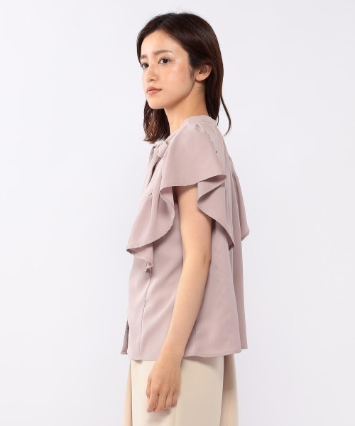 MISCH MASCH(ミッシュマッシュ)の「2WAY袖フリルブラウス(シャツ/ブラウス・レディース・ホワイト/ブラック/モカ・MEDIUM)」の7枚目の写真