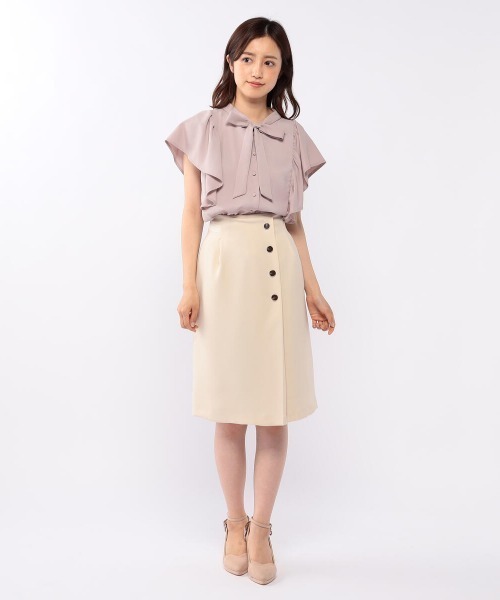 MISCH MASCH(ミッシュマッシュ)の「2WAY袖フリルブラウス(シャツ/ブラウス・レディース・ホワイト/ブラック/モカ・MEDIUM)」の12枚目の写真