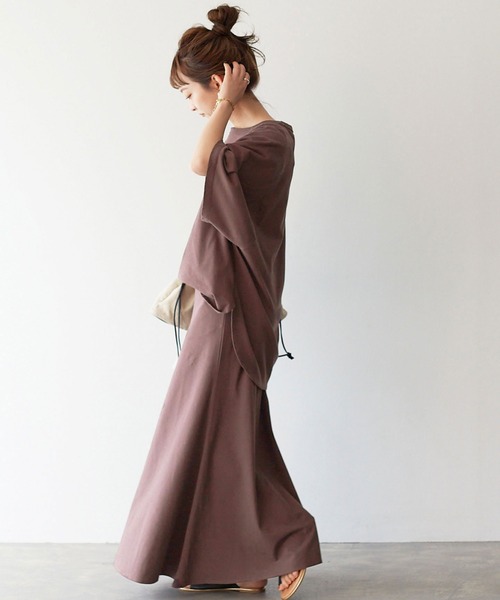 SLOBE IENA（スローブイエナ）の「強撚天竺BIGニュアンスプルオーバー【手洗い可能】◆（Tシャツ/カットソー・レディース・ブラック/ブラウン・FREE）」の19枚目の写真